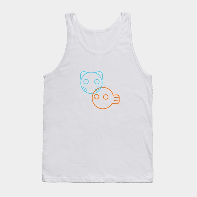 The Amazing World of Gumball - Gumball & Darwin Minimalist Tank Top by SheaPhillips